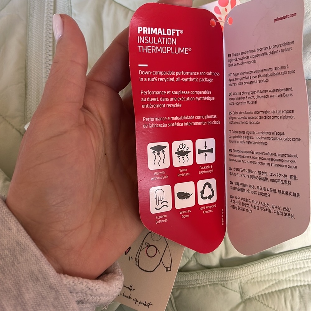 Free people light teal packable hooded jacket xs tags no longer attached - Picture 5 of 8